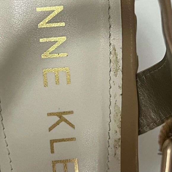 Anne Klein Lina Espadrille Wedge Shoes Women’s‎ 10 Gold Woven Metallic Designer - Picture 12 of 16